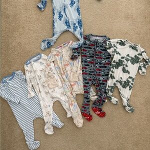 3-6m bamboo pajamas magnetic me, kate Quinn, posh peanut, little me brands